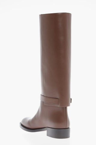 Leather Boots With Buckle
