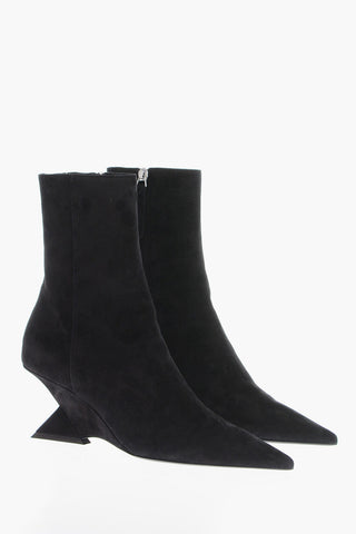 Suede Leather CHEOPE Boots With Statement Heel 7 cm