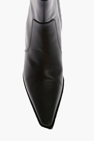 Stivaletti Texani TOKYO in Pelle con Tacco Metallico 5cm