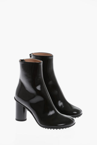 Tube Heel ATOMIC Leather Booties 10cm