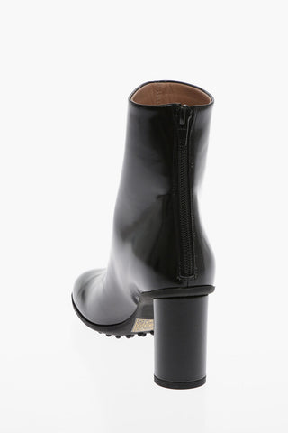 Tube Heel ATOMIC Leather Booties 10cm