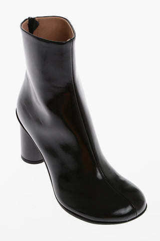 Tube Heel ATOMIC Leather Booties 10cm
