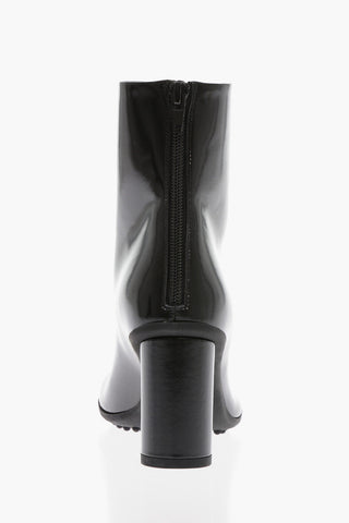 Tube Heel ATOMIC Leather Booties 10cm