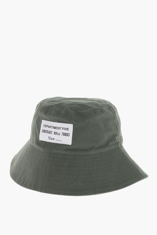 Solid Color TIZIA Bucket Hat with Contrasting Logo Patch