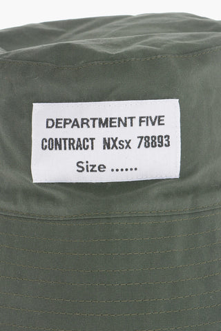 Solid Color TIZIA Bucket Hat with Contrasting Logo Patch