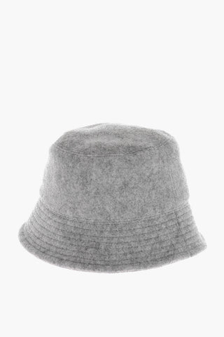 Solid Color Bucket Hat with Embroidered Logo