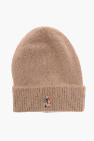 GRENOBLE Solid Color Beanie with Embroidered Monogram