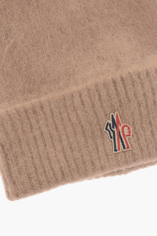 GRENOBLE Solid Color Beanie with Embroidered Monogram