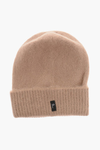 GRENOBLE Solid Color Beanie with Embroidered Monogram