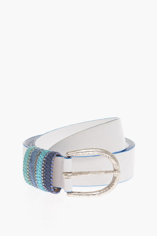 Leather Belt with Studs 35mm