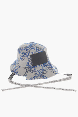 All-Over Logo Asymetrical Cut Bucket Hat