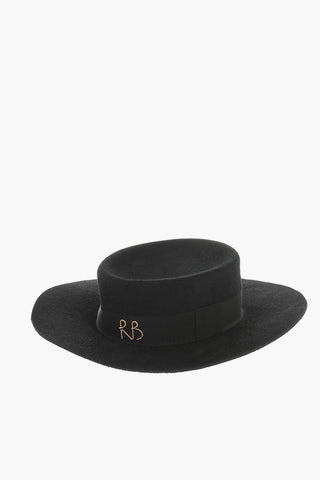 Cappello Canotier in Feltro con Cinturino a Catena