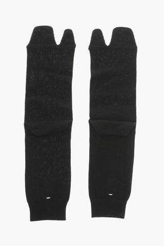 Ribbed TABI Socks with Embroidery