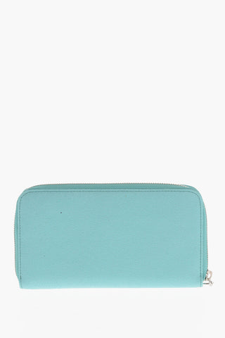 Faux Leather Continental Wallet with Zip Closure