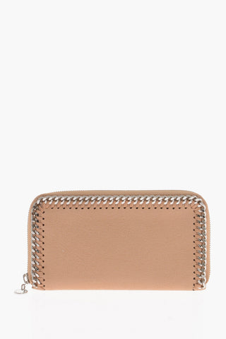 Faux Leather Continental Wallet with Zip Closure
