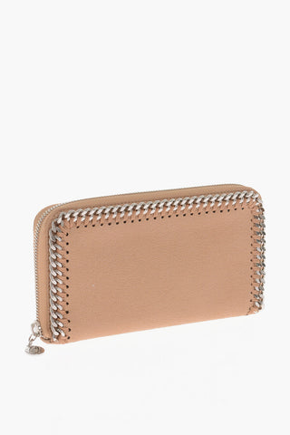 Faux Leather Continental Wallet with Zip Closure