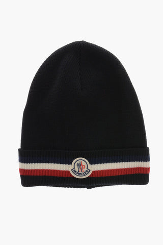 Virgin Wool Beanie with Contrasting Details