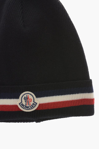 Virgin Wool Beanie with Contrasting Details