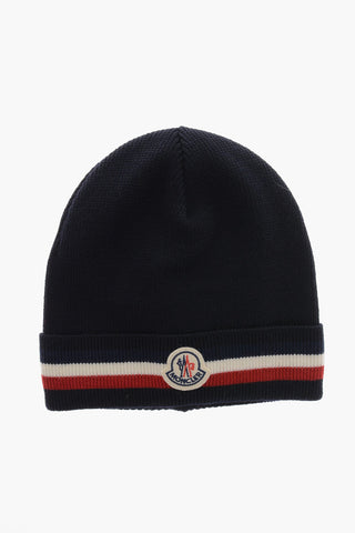 Virgin Wool Beanie with Contrasting Details
