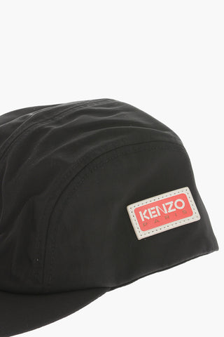 Cotton Blend Cap with Leather Detail