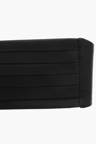 Silk Sash Belt with Pleated Detail