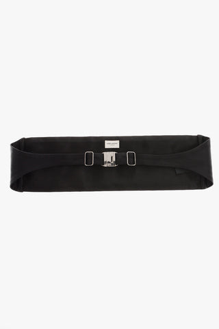 Silk Sash Belt with Pleated Detail