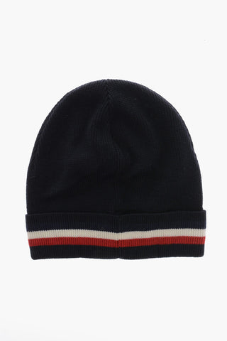 Virgin Wool Beanie with Contrasting Details