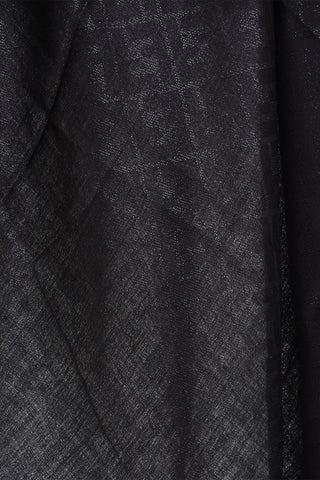 Foulard in Jaquard con Ricamo Monogram in Lurex