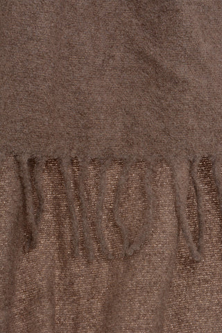 Solid Color Scarf With Fringes