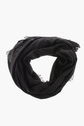 Jaquard Logoed Foulard with Geometric Motif