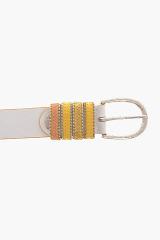 Cintura In Pelle con Borchie 35mm