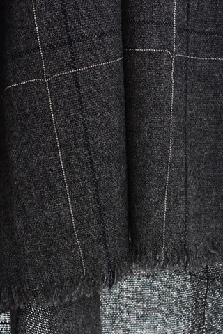 Cashmere Scarf with Studs and Fringes