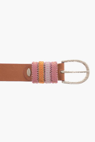 Cintura In Pelle con Borchie 35mm