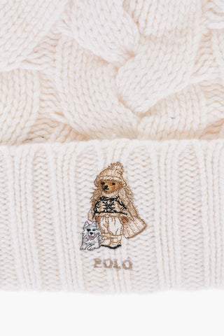 Wool WINTER BEAR Beanie With Vegan Fur Pon-Pon