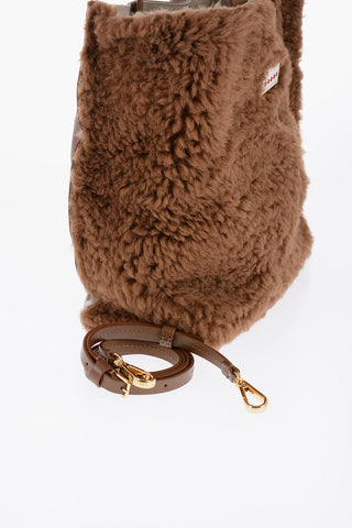 Mini Tote Bag MUSEO con Dettaglio in Shearling