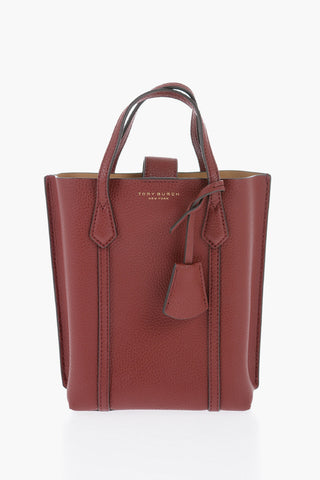 Textured Leather PERRY Mini Tote Bag with Removable Strap