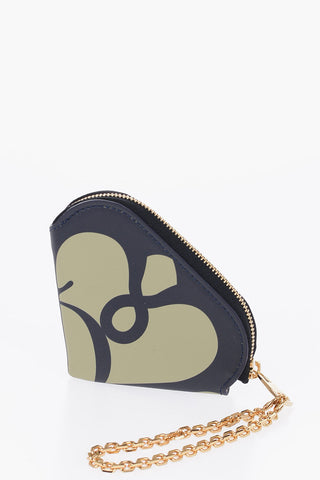 Leather Coin Holder with Golden Chain