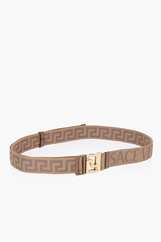 All-Over Embroidered Logo Fabric Belt 40mm