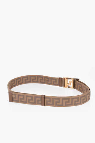 All-Over Embroidered Logo Fabric Belt 40mm