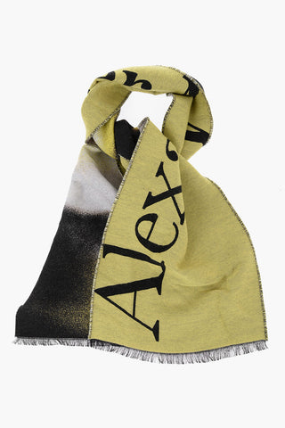 Sciarpa in Lana E Cashmere con ricamo a contrasto