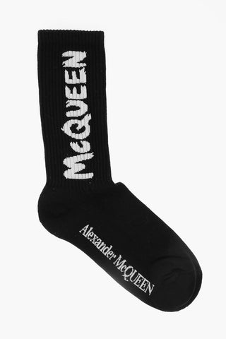 Solid Color Long Socks with Contrasting Details