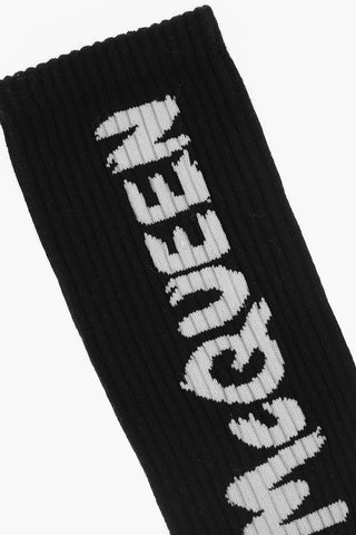 Solid Color Long Socks with Contrasting Details