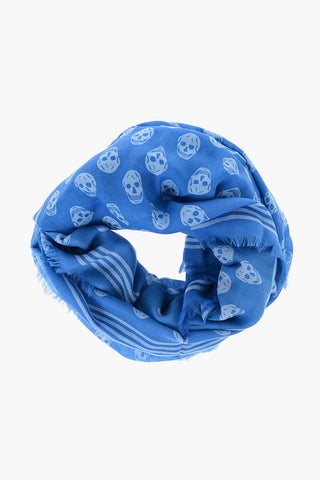 All-Over Skulls Wool BIKER Scarf