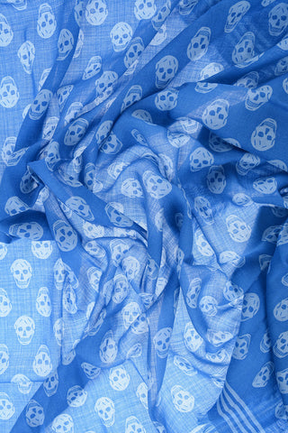 All-Over Skulls Wool BIKER Scarf