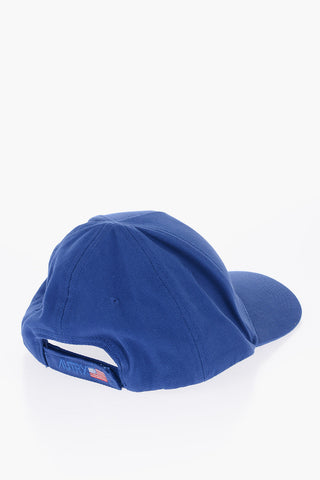 Cappello Baseball in Tinta Unita con Ricami a Contrasto