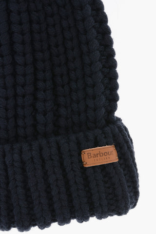 Solid Color Beanie with Faux Fur Pom Pom
