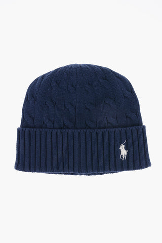 Beanie In Lana Con logo Ricamato