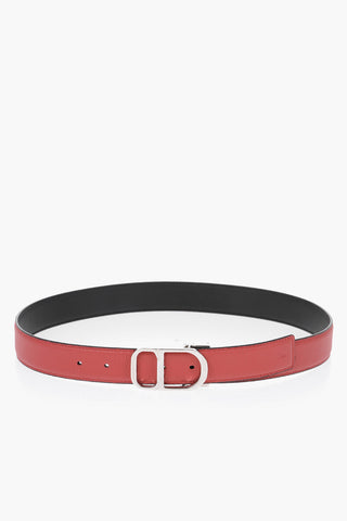Leather Belt With Logo Buckle
