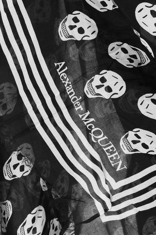 Skulls Printed BIKER Foulard with Fringes
