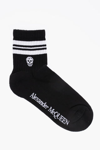 Cotton Blend Socks with Contrasting Details